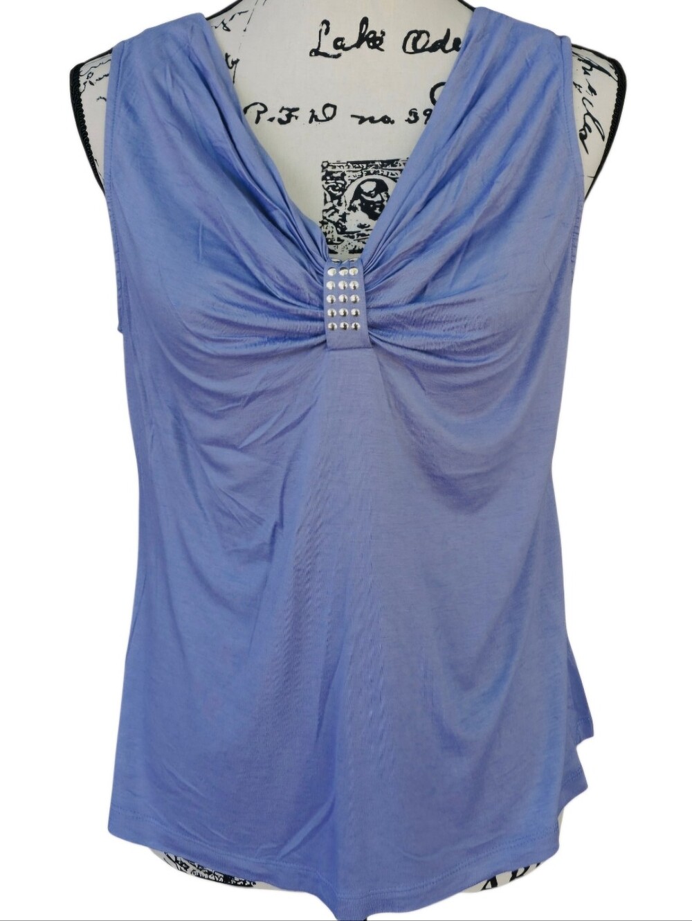 Daisy Fuentes Lavender Sleeveless V-Neck Camisole with Stud Accent